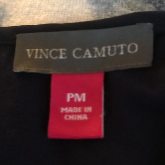 Vince Camuto Navy w/Ivory Geometric Sleeveless Pullover Top Petite Medium - Picture 12 of 12